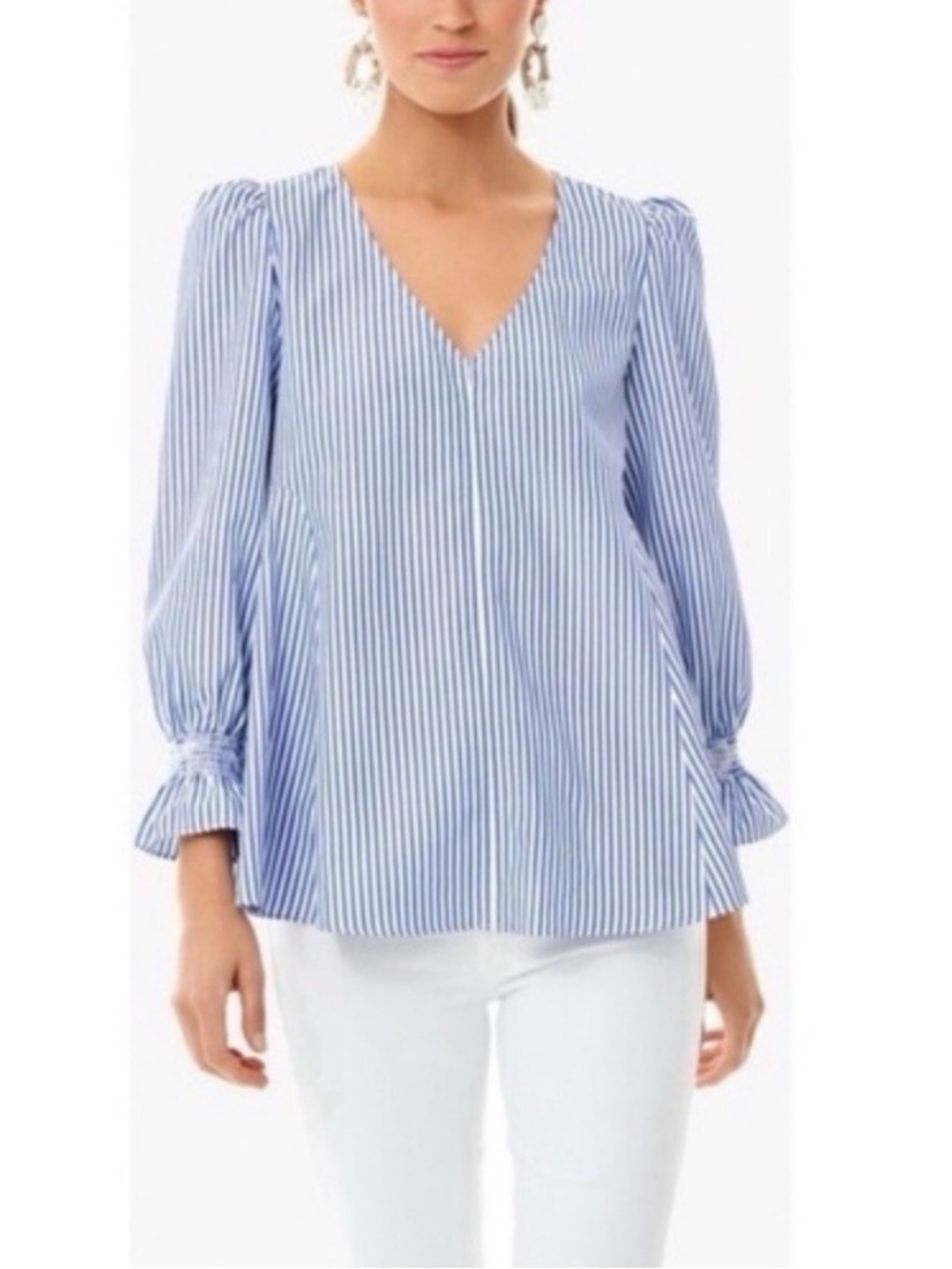 Tuckernuck Easton Blue & White Striped Blouse